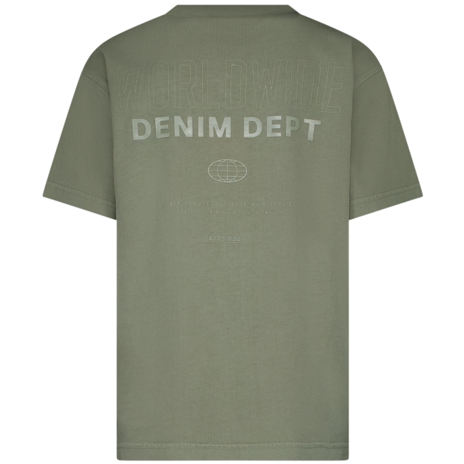 Mosgroen backprint t-shirt Munio - Capuchon Fashion