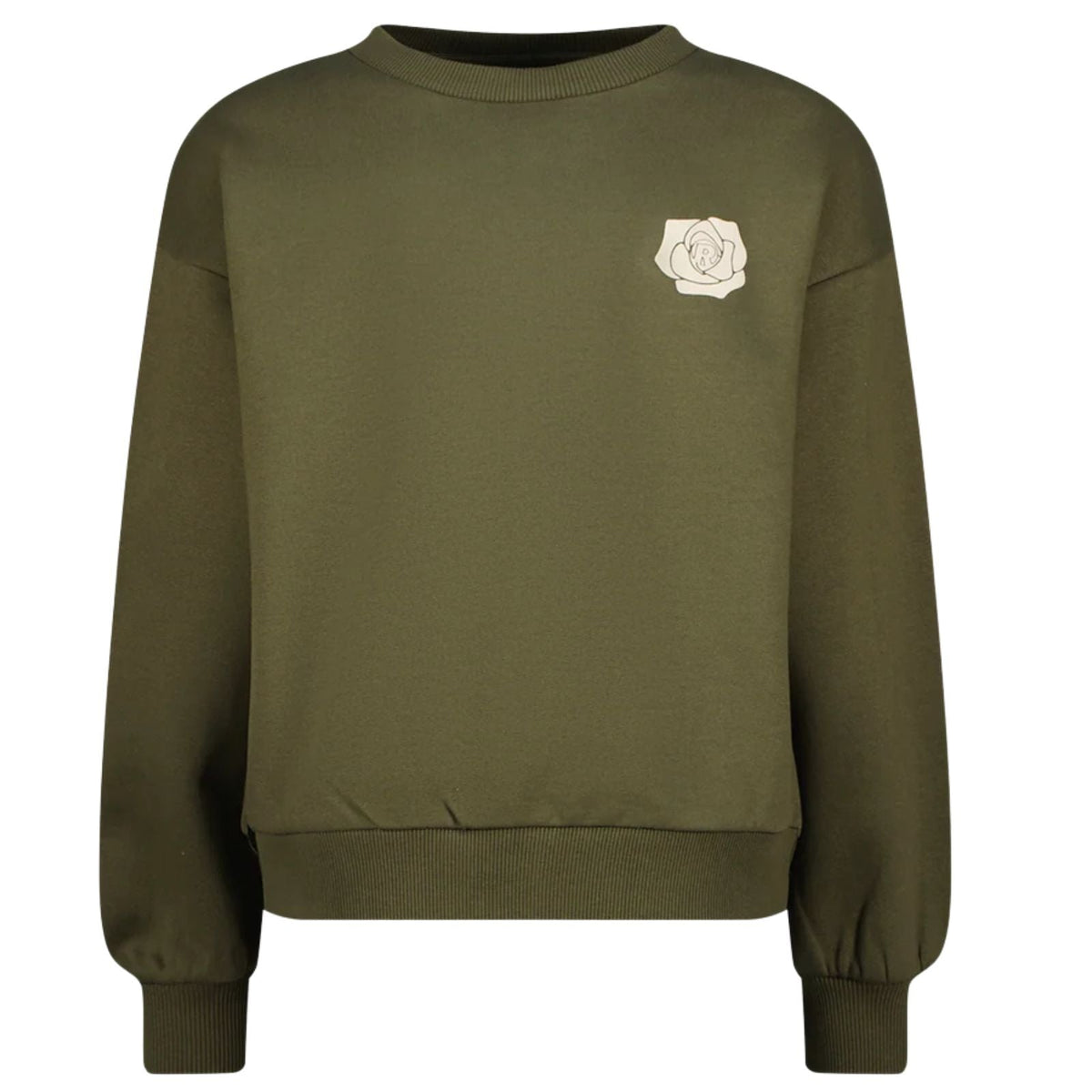 Mosgroene backprint sweater Sabine - Capuchon Fashion