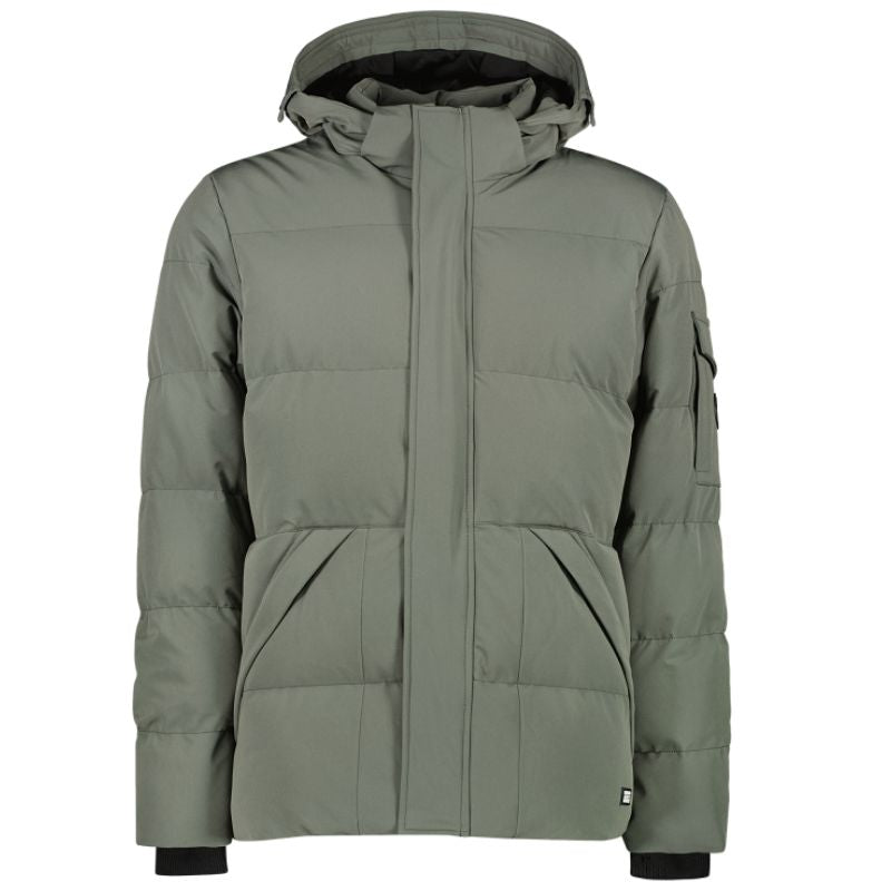 Mosgroene puffer jacket Camden - Capuchon Fashion