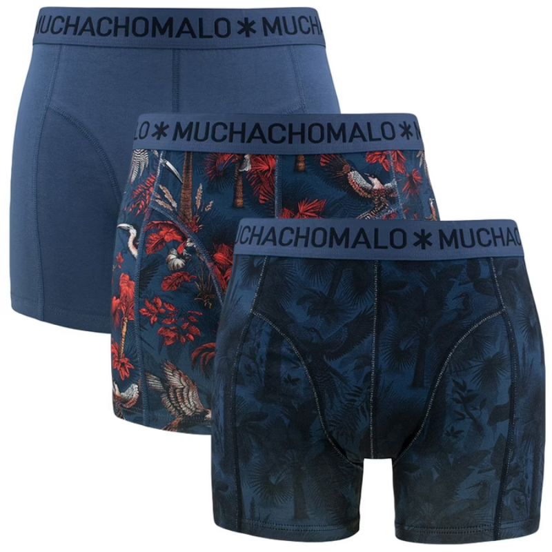 Multicolor 3-pack boxershorts Palm Birds - Capuchon Fashion