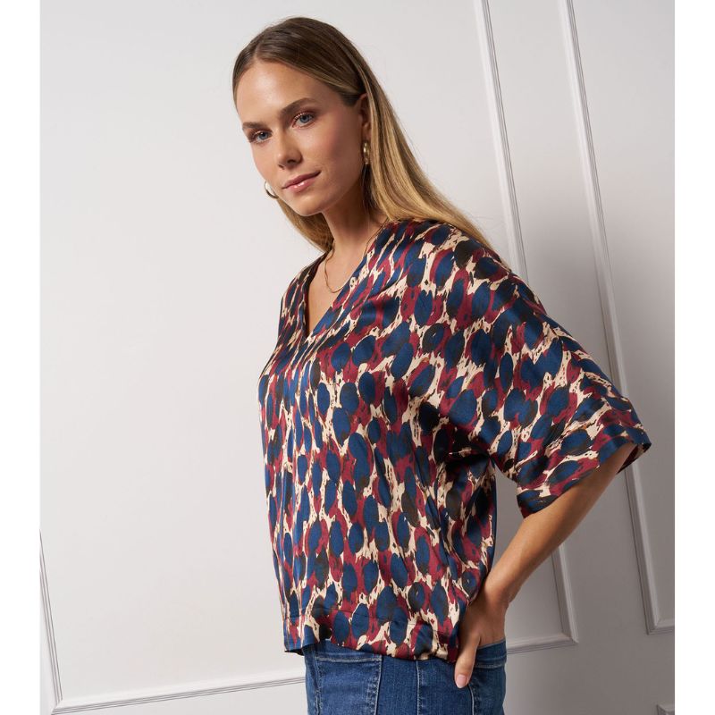 Multicolor geprinte top Madison animal - Capuchon Fashion