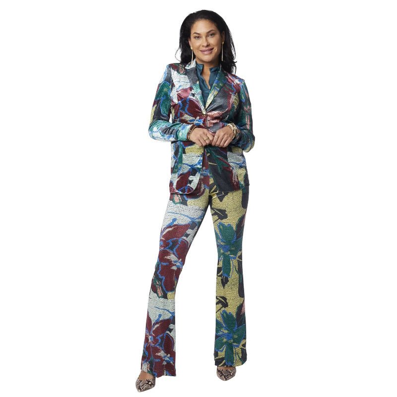 Multicolour geprinte blazer Janna Laredo - Capuchon Fashion