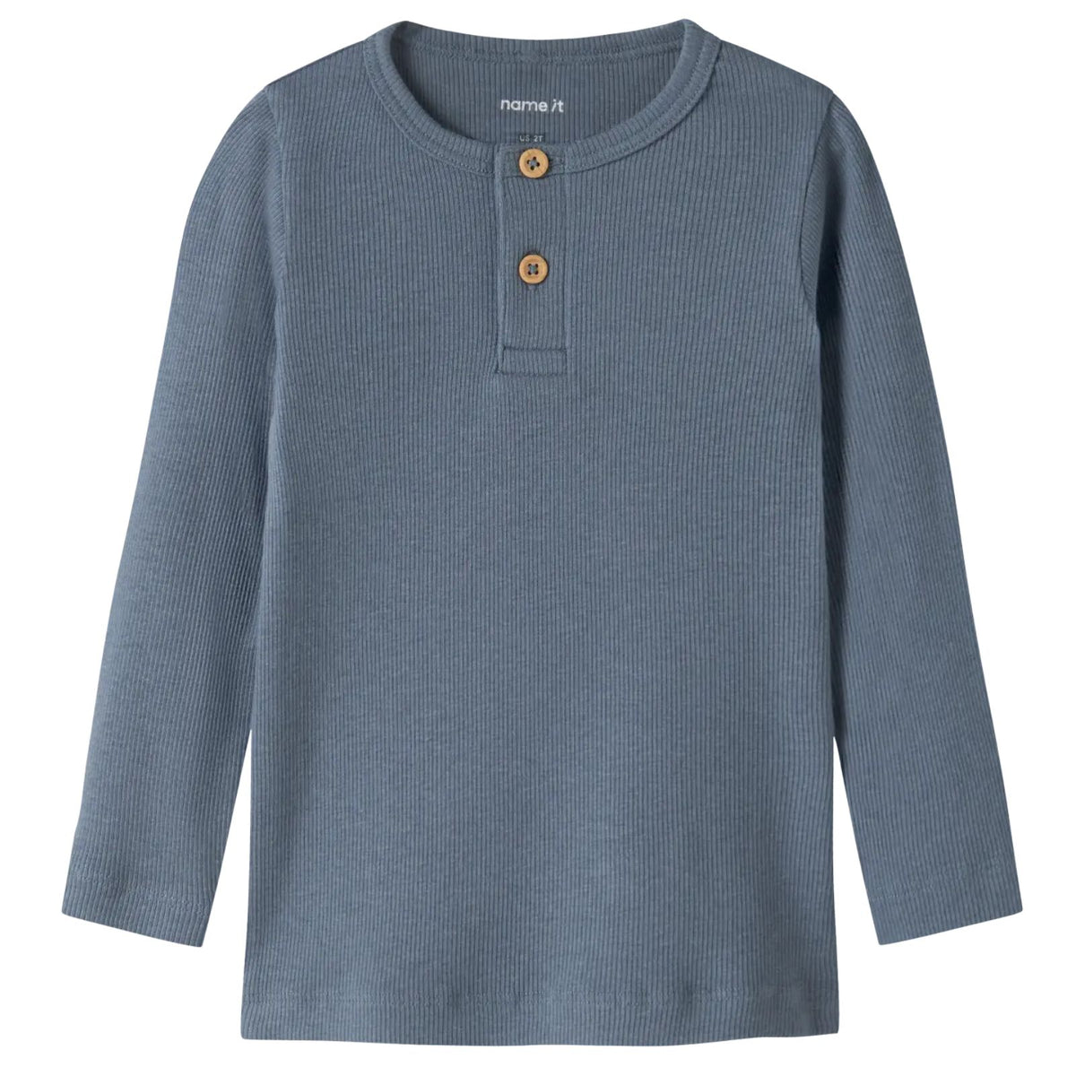 Blue Mirage longsleeve rib top Kab