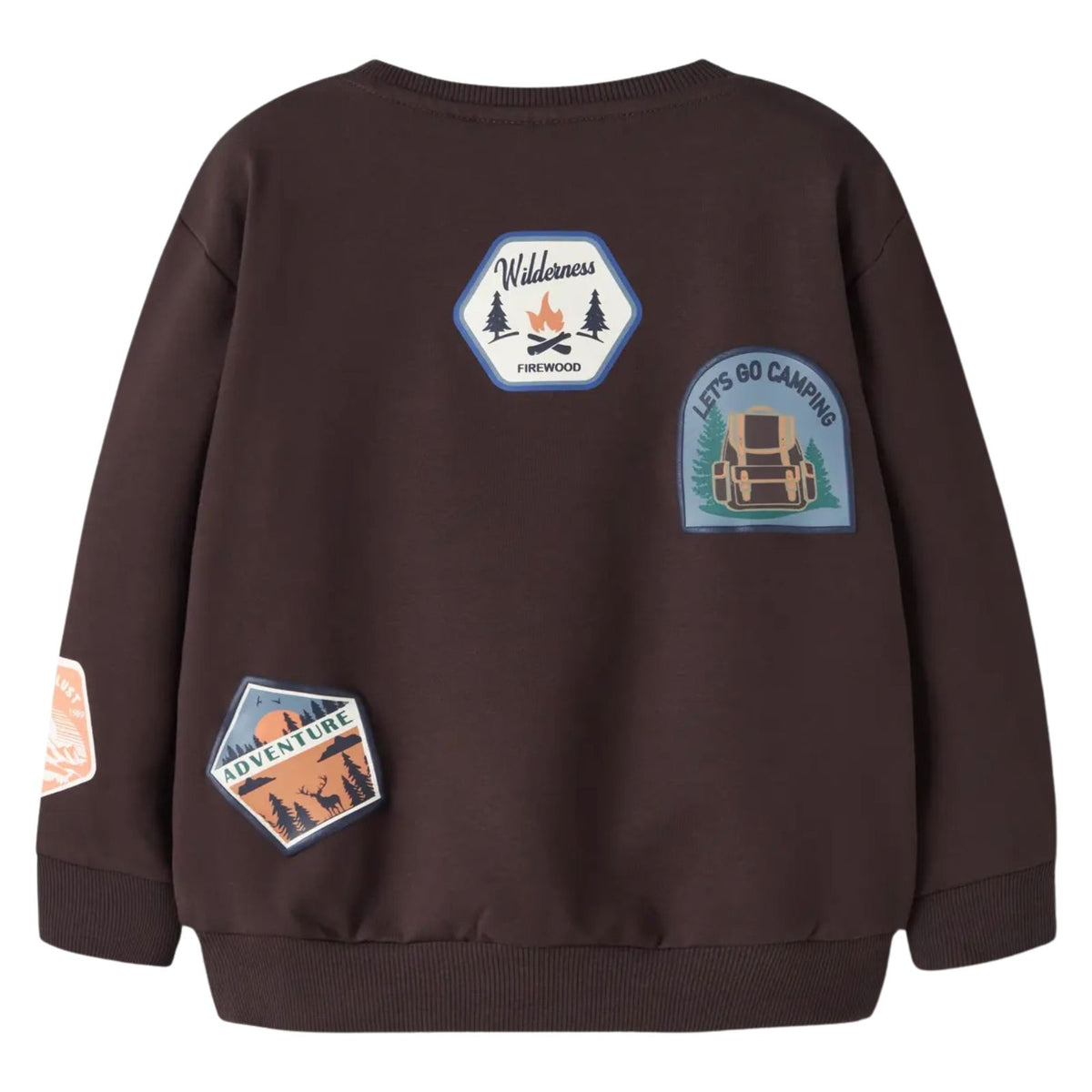 Donkerbruine brushed sweater Mole