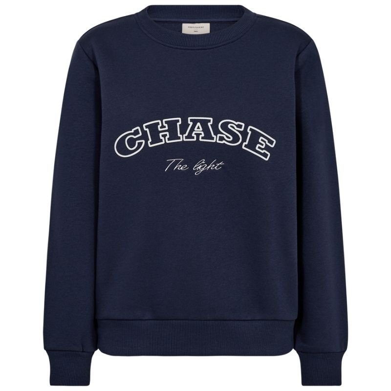 Navy Blazer met offwhite print pullover Kamela - Capuchon Fashion