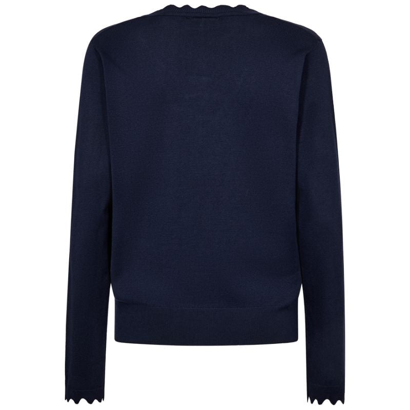 Navy Blazer scallop pullover Katie - Capuchon Fashion