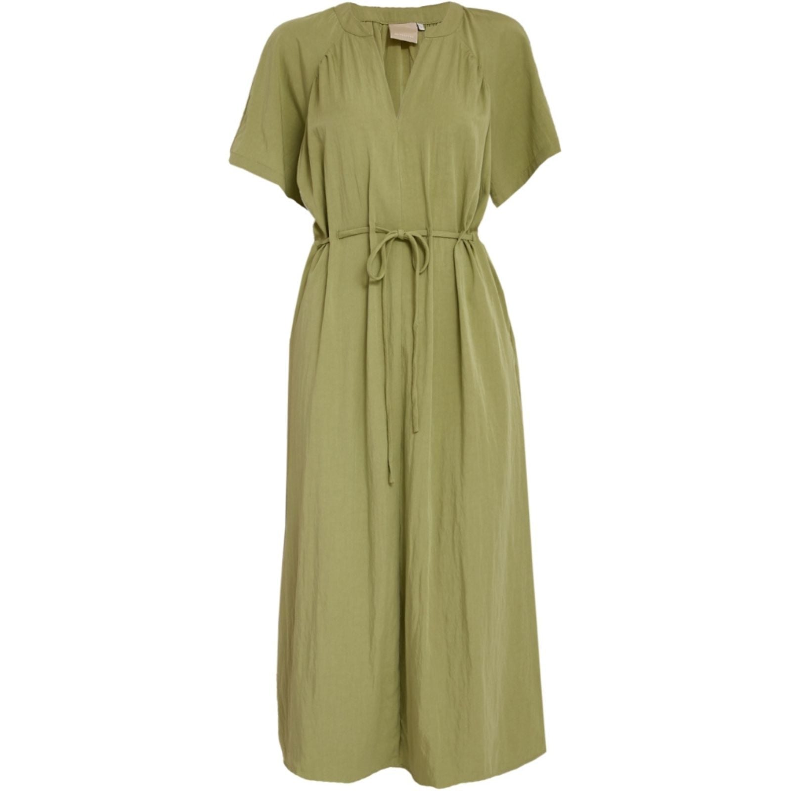 Nile Green viscose lange jurk Opal - Capuchon Fashion