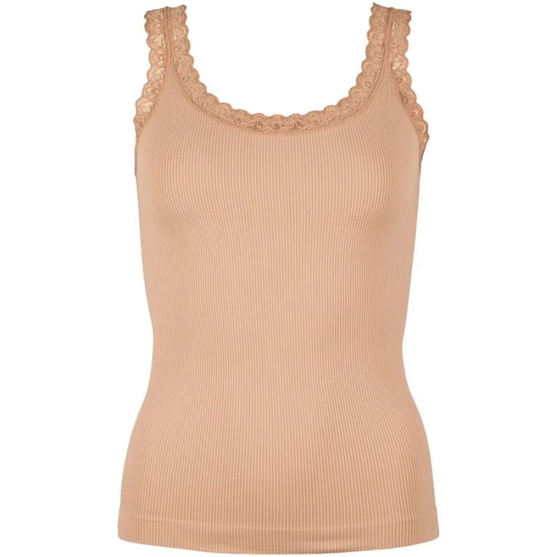 Nuderoze microfiber rib top Frida - Capuchon Fashion