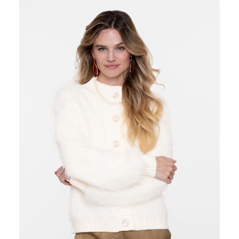 Offwhite boxy hairy furry vest 54500 - Capuchon Fashion
