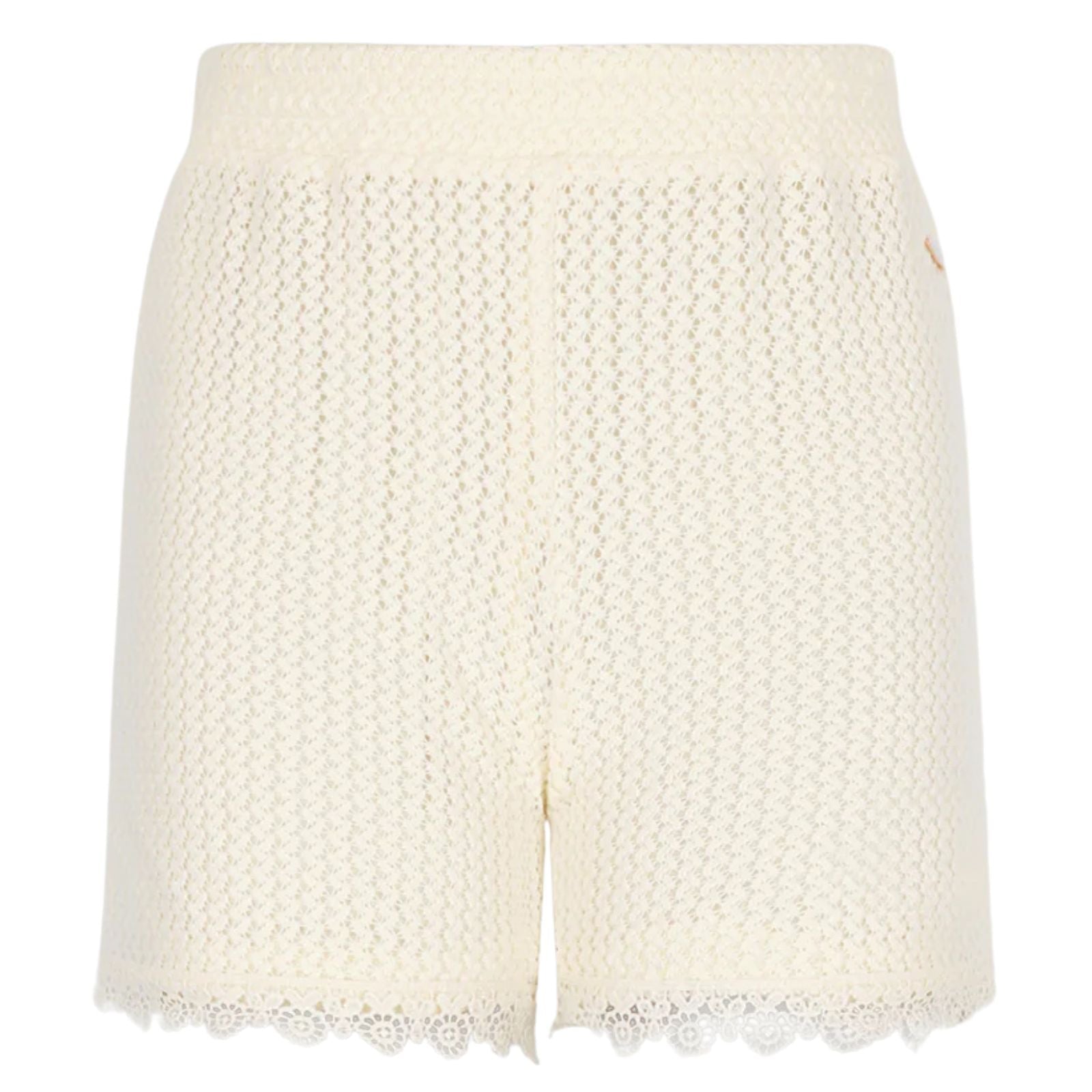 Offwhite crochet knitted short Silas - Capuchon Fashion