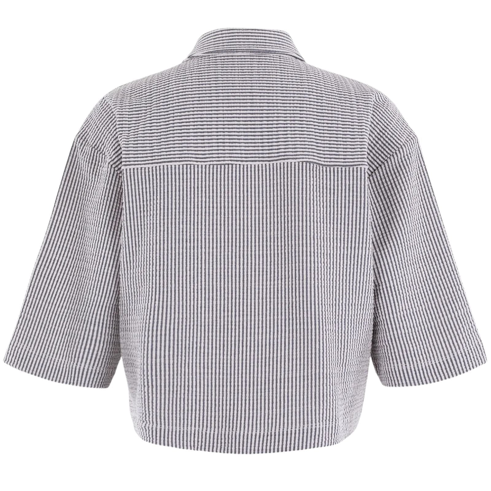 Offwhite gestreepte jacket Shorty - Capuchon Fashion