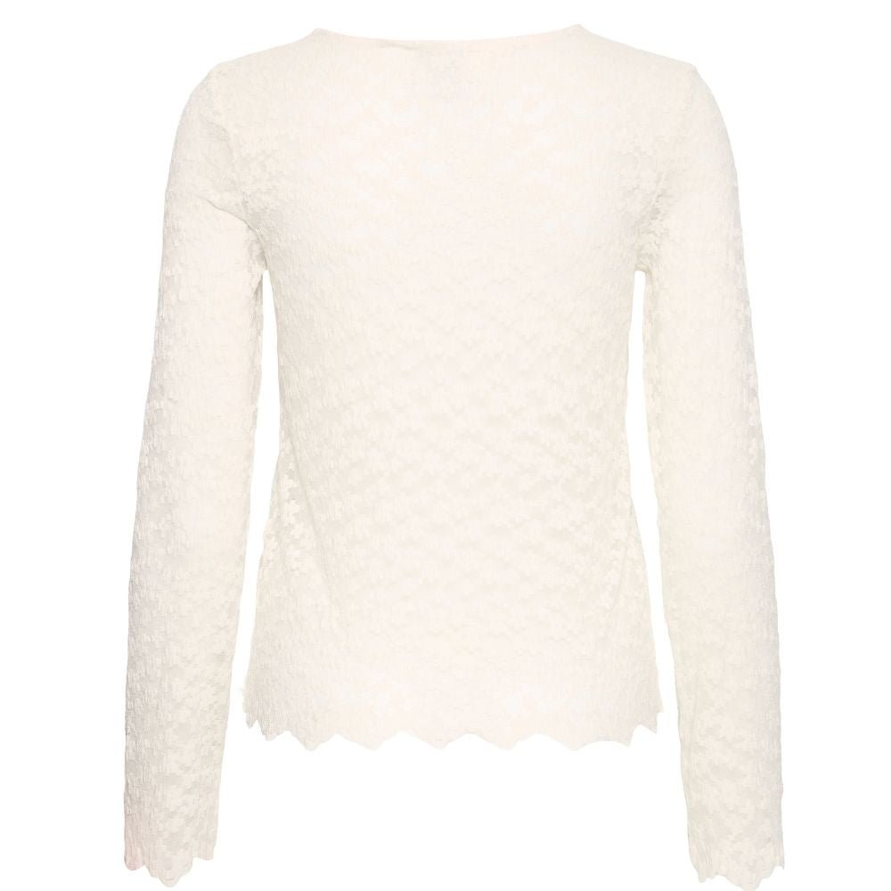 Offwhite kanten meshtop Nojelly - Capuchon Fashion