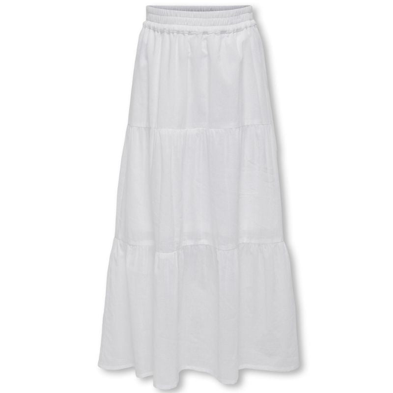 Offwhite lange woven rok Malene - Capuchon Fashion