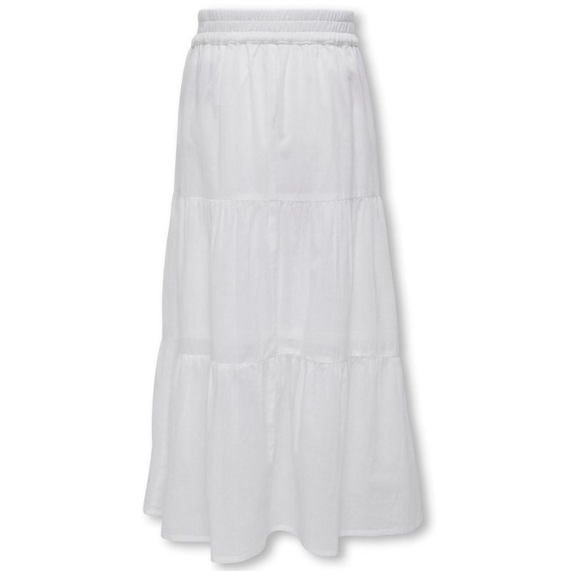 Offwhite lange woven rok Malene - Capuchon Fashion