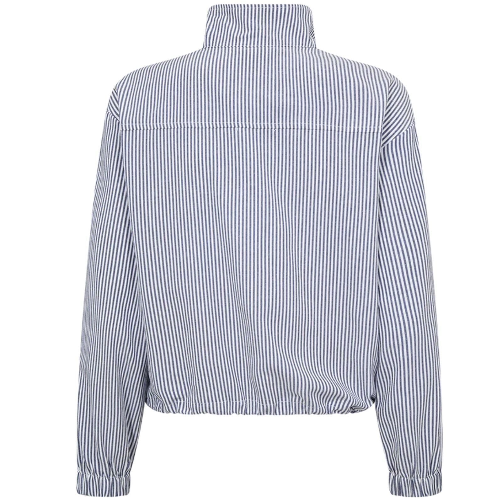 Offwhite met navy blazer gestreepte jacket Karo - Capuchon Fashion