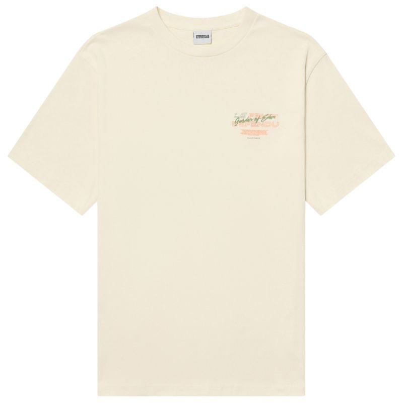 Offwhite ronde hals backprint t-shirt Defendu - Capuchon Fashion