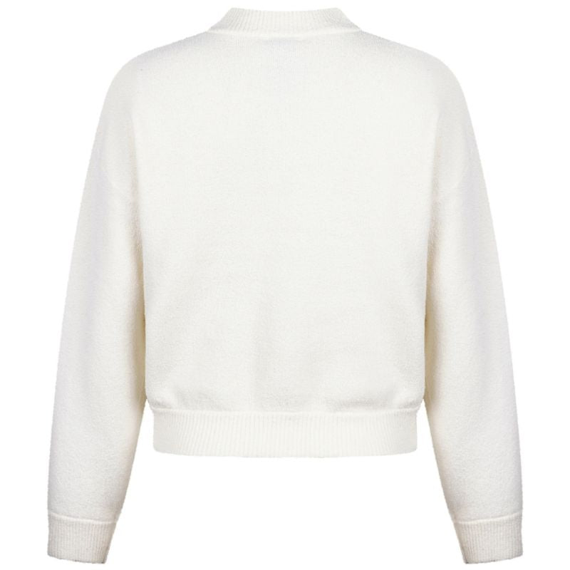 Offwhite ronde hals bomber jacket Angela - Capuchon Fashion