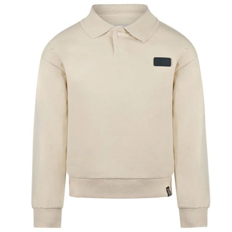 Offwhite sweater met polokraag O56830 - Capuchon Fashion