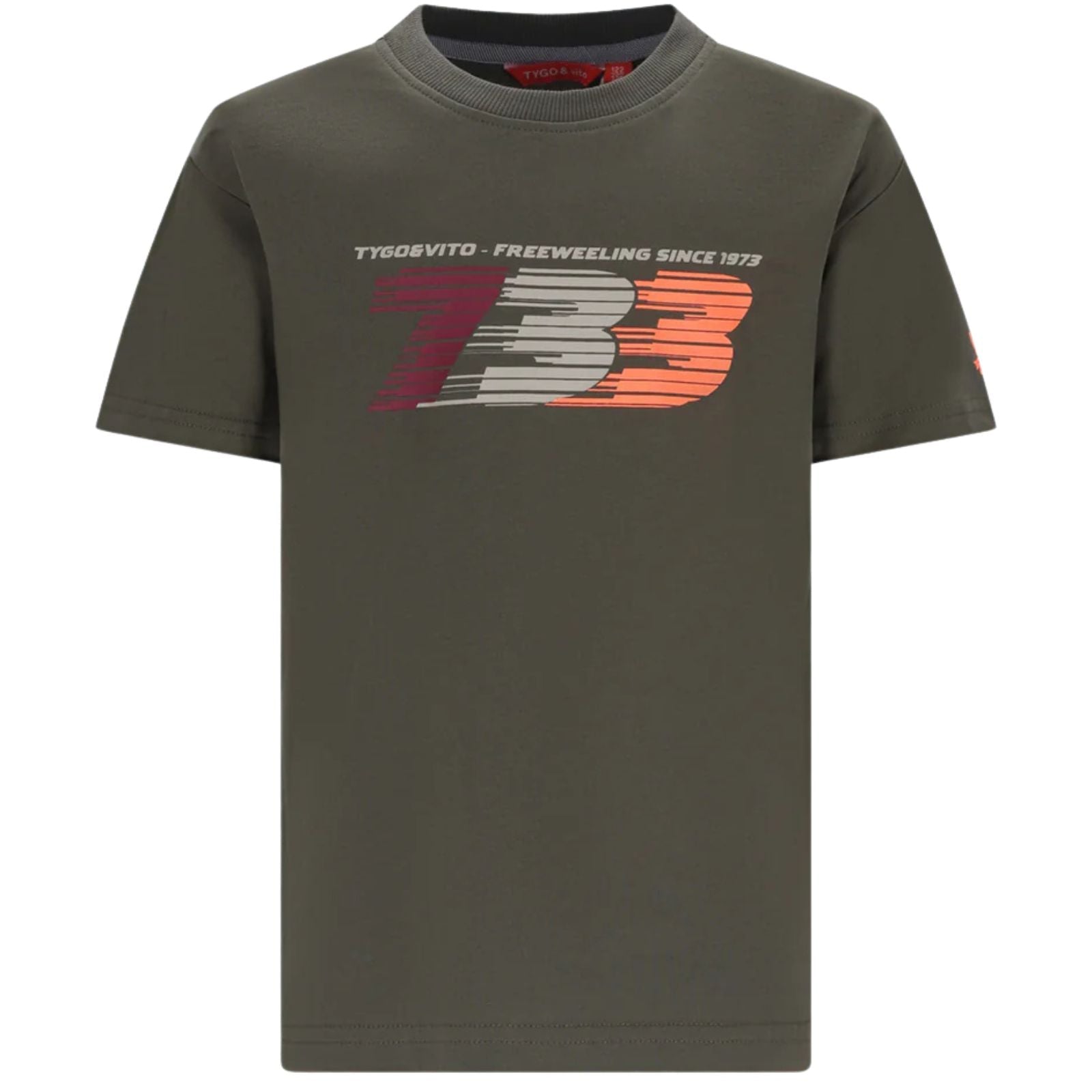 Olijfgroen loose fit t-shirt Trace - Capuchon Fashion