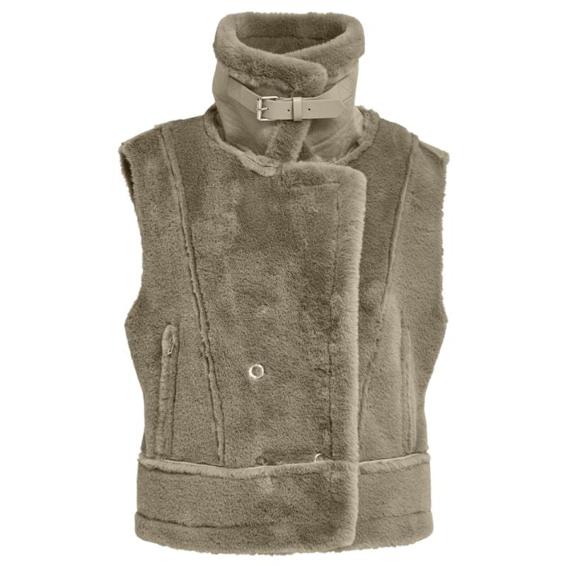 Olijfgroene gilet Pat - Capuchon Fashion