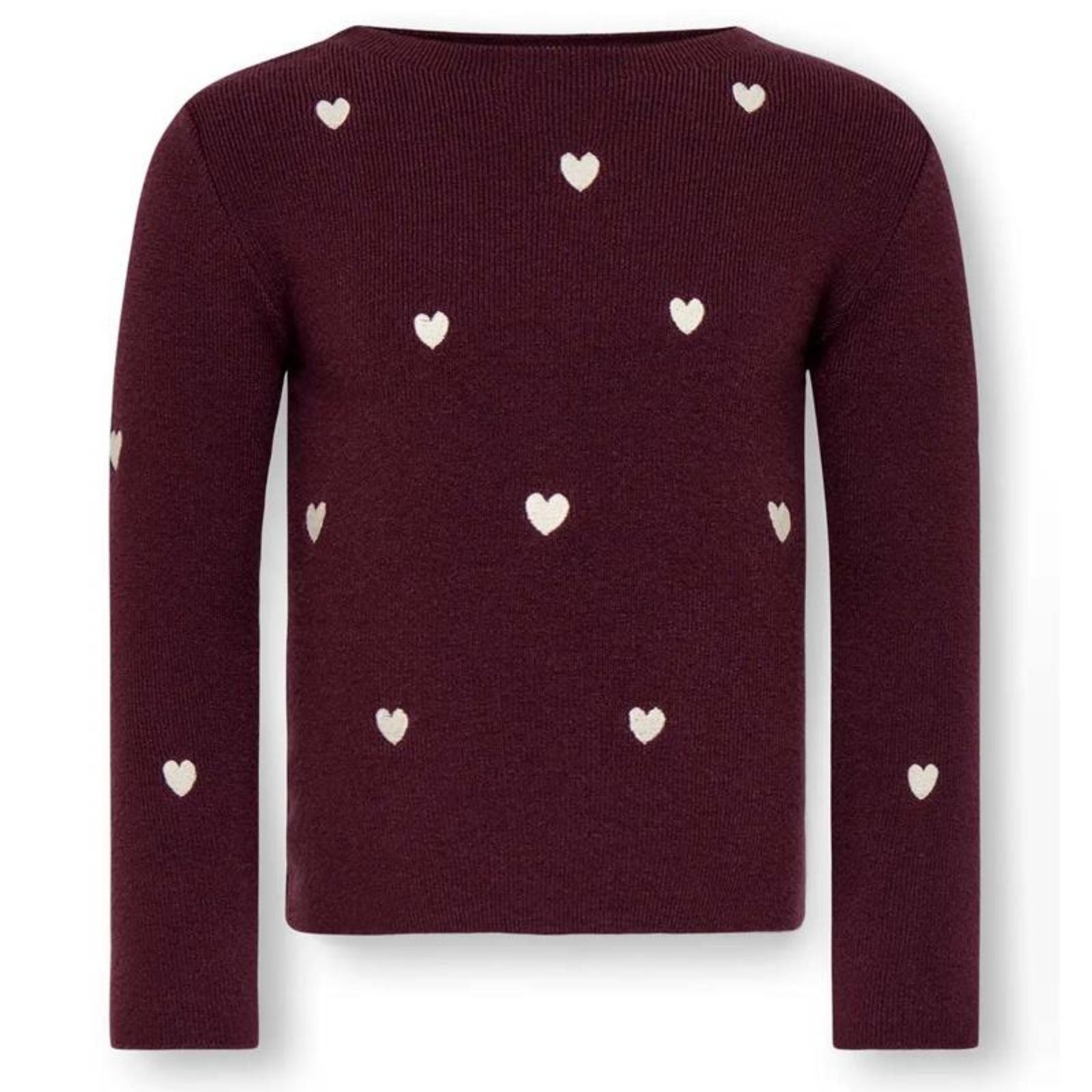 Rood geprinte knit pullover Hearts