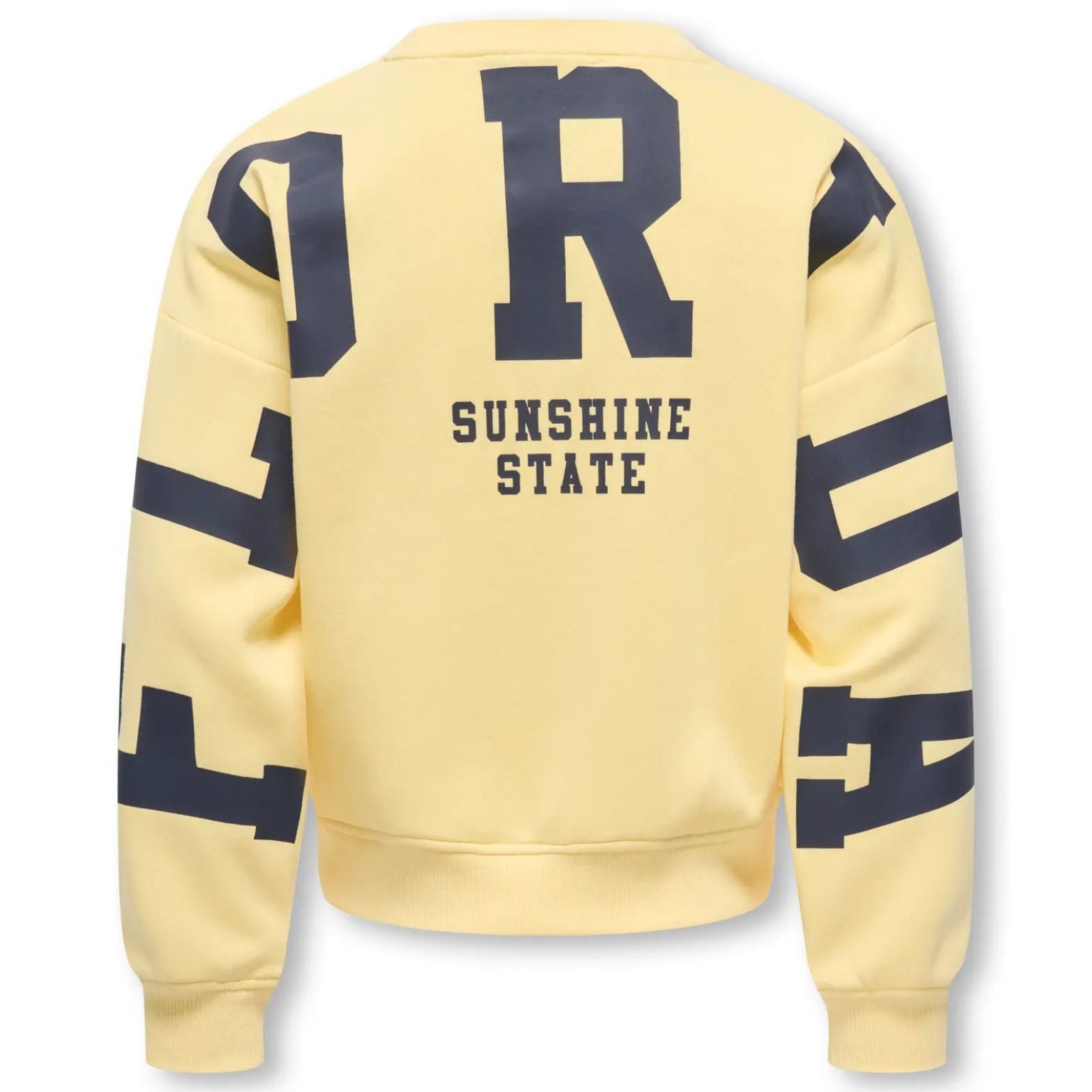 Lichtgele backprint sweater Sweat