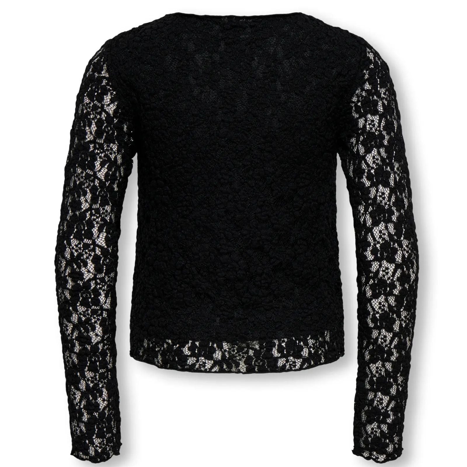 Zwarte longsleeve lace top Leika