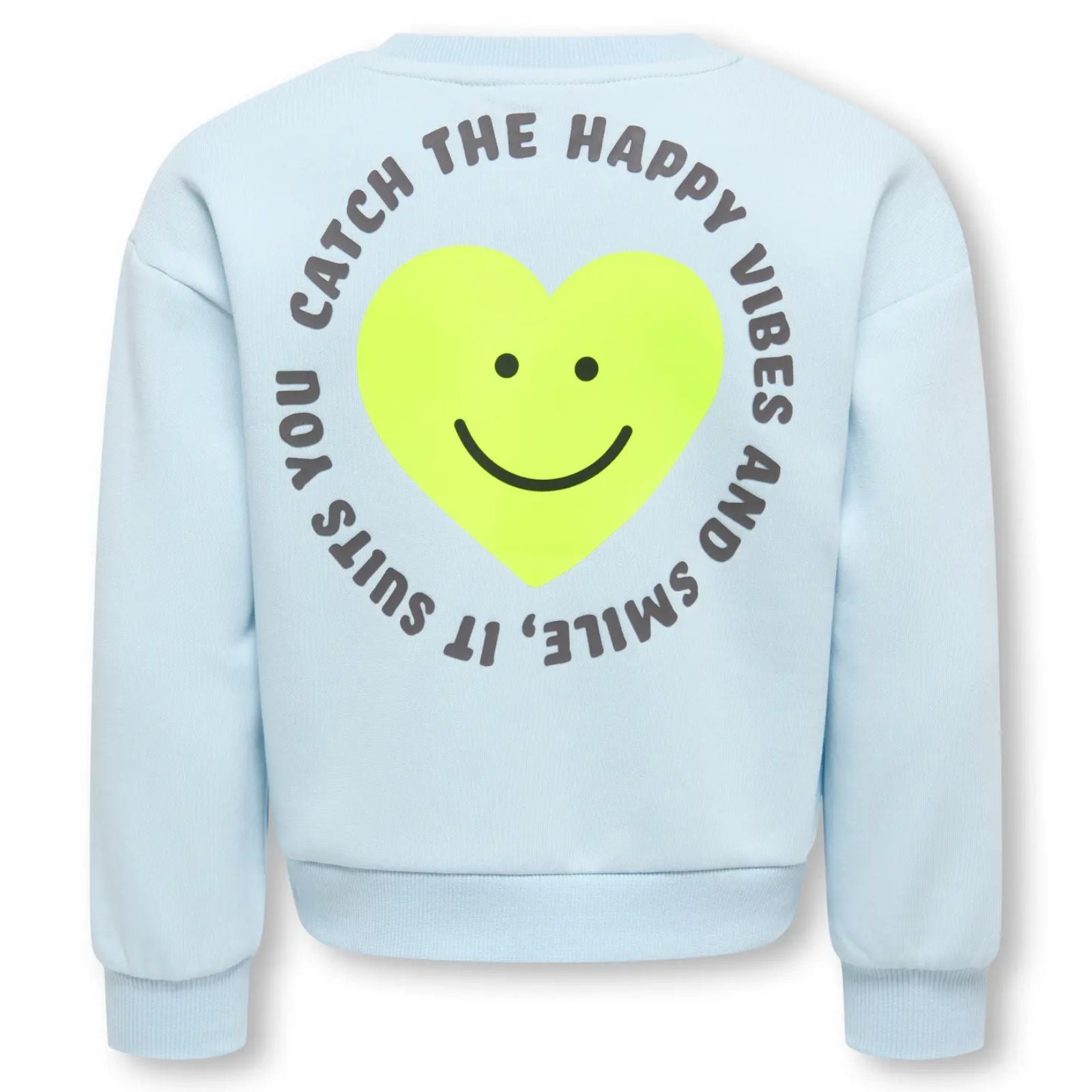 Lichtblauwe Happy boxy sweater Sophia