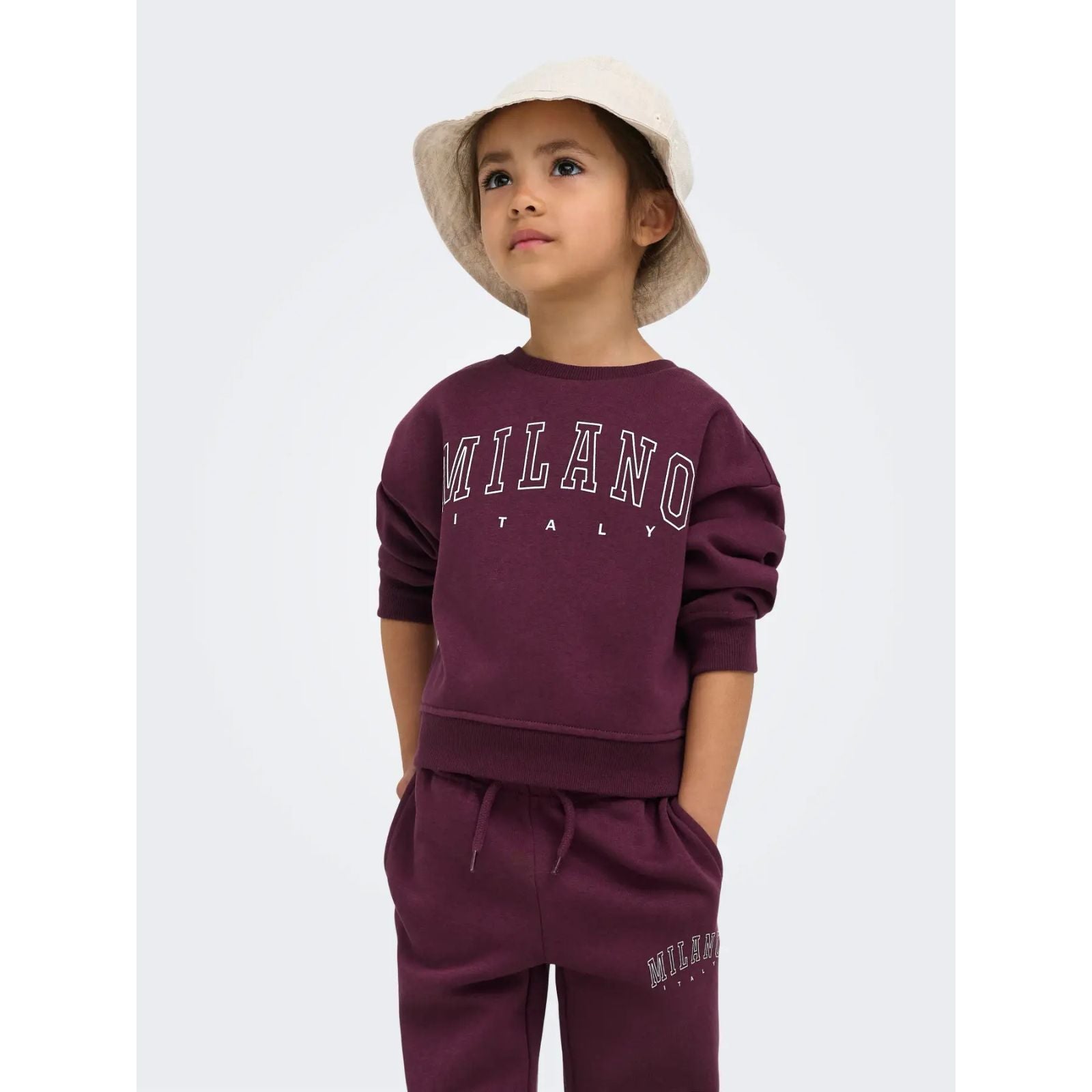 Bordeauxrode crew neck sweater Sweat