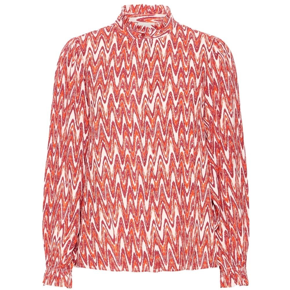 Oranje geprint shirt Lueca - Capuchon Fashion