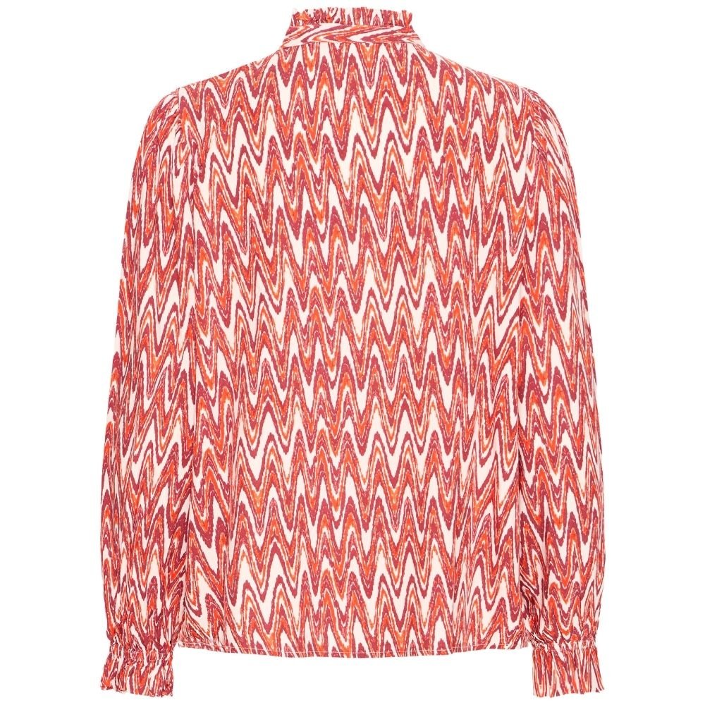 Oranje geprint shirt Lueca - Capuchon Fashion