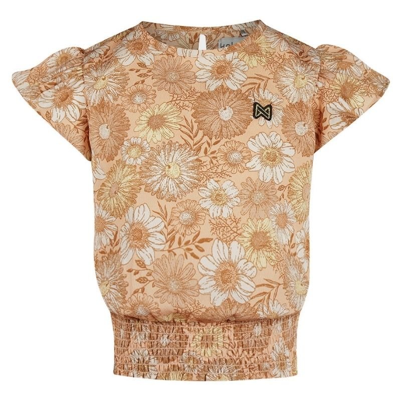 Oranje geprinte blouse P54900 - Capuchon Fashion