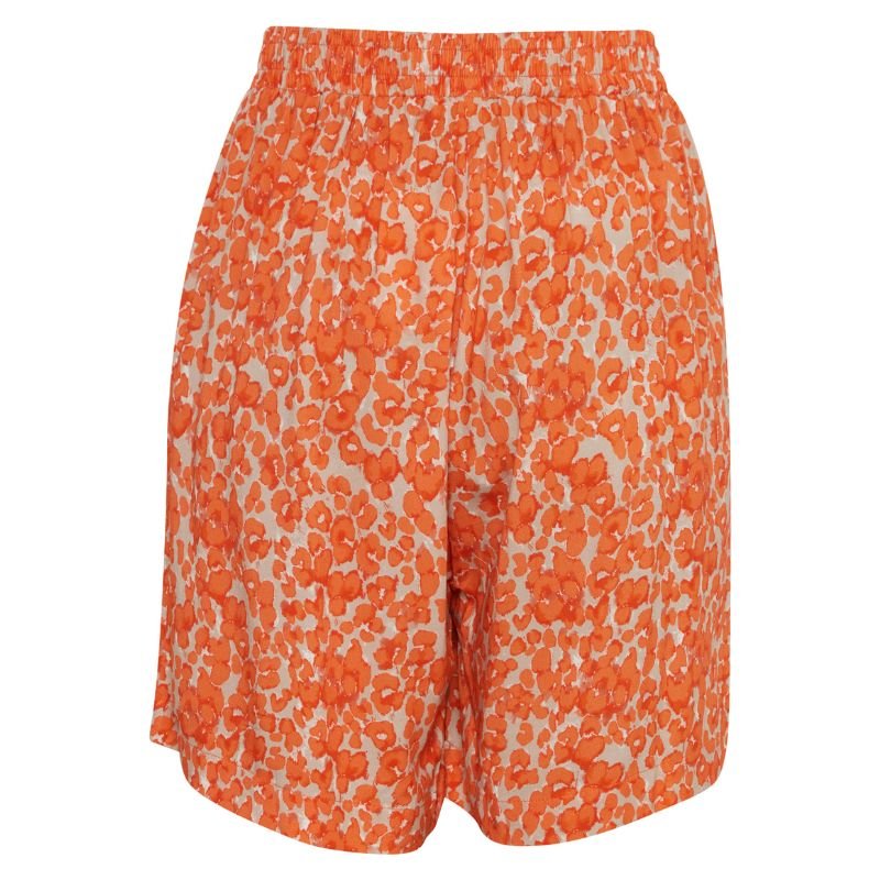 Oranje geprinte short Aya - Capuchon Fashion