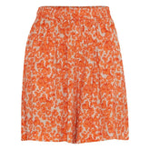 Oranje geprinte short Aya - Capuchon Fashion