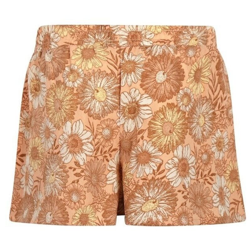 Oranje geprinte short P54904 - Capuchon Fashion