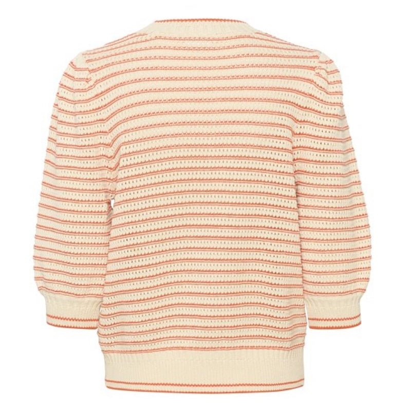 Oranje gestreepte pullover Delice - Capuchon Fashion