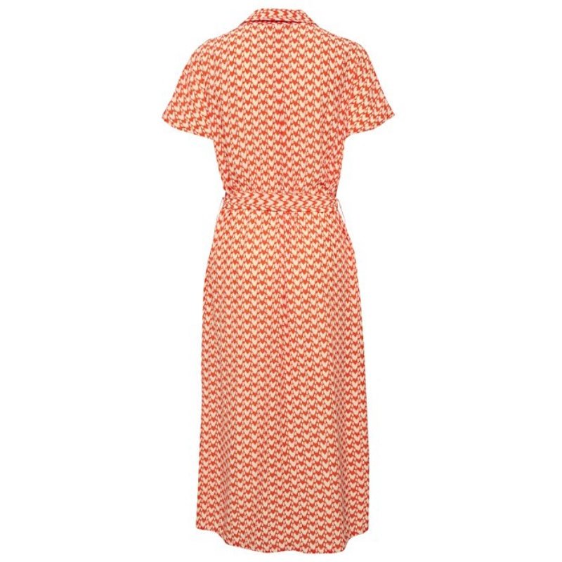 Oranje jurk Blanca - Capuchon Fashion