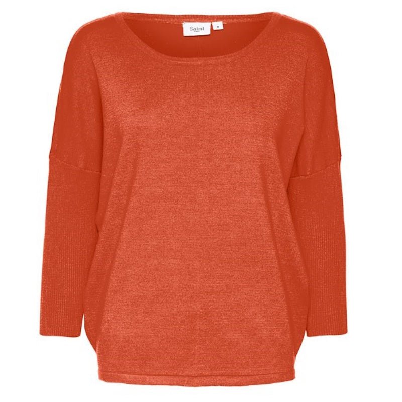 Oranje pullover Mila - Capuchon Fashion
