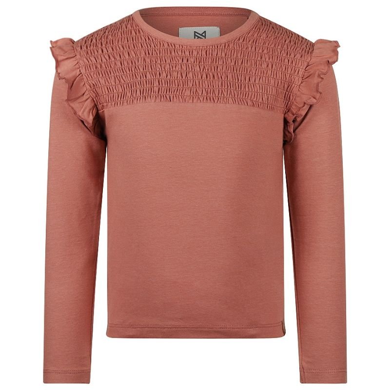 Oudroze ruffle longsleeve O56987 - Capuchon Fashion