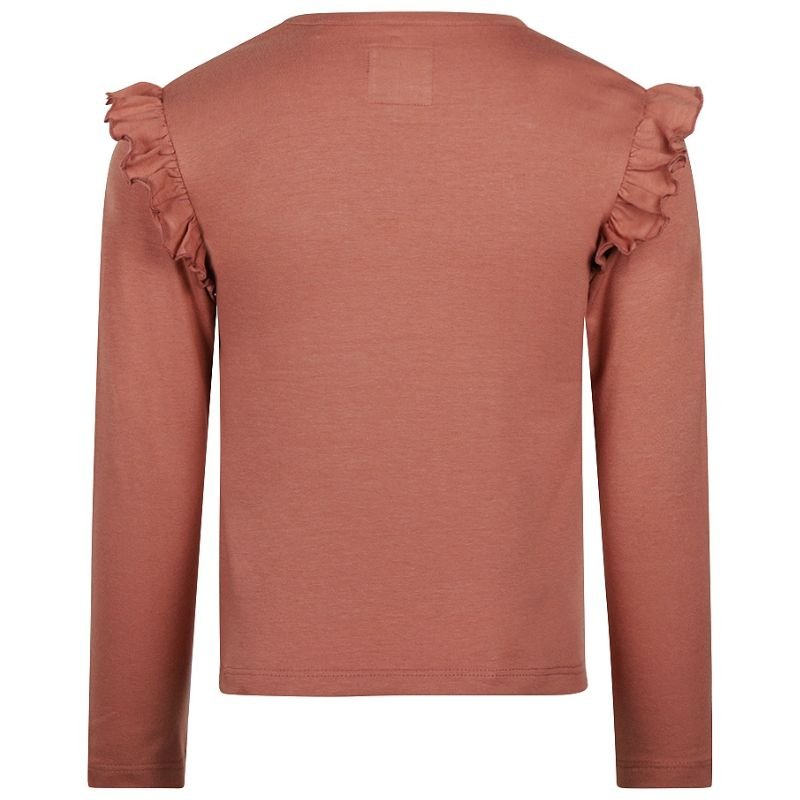 Oudroze ruffle longsleeve O56987 - Capuchon Fashion