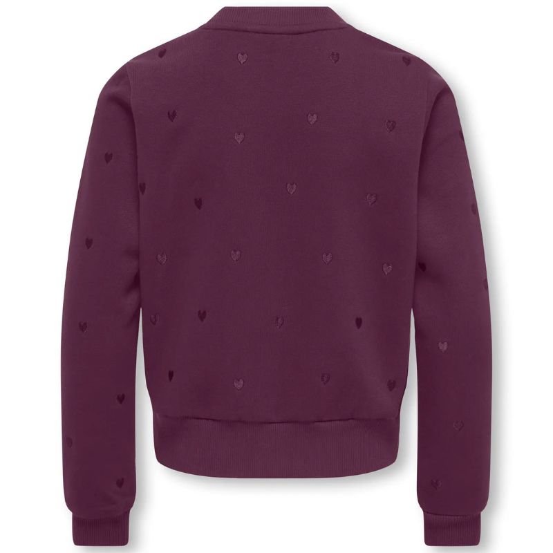 Paarse o-hals sweater Atika heart - Capuchon Fashion
