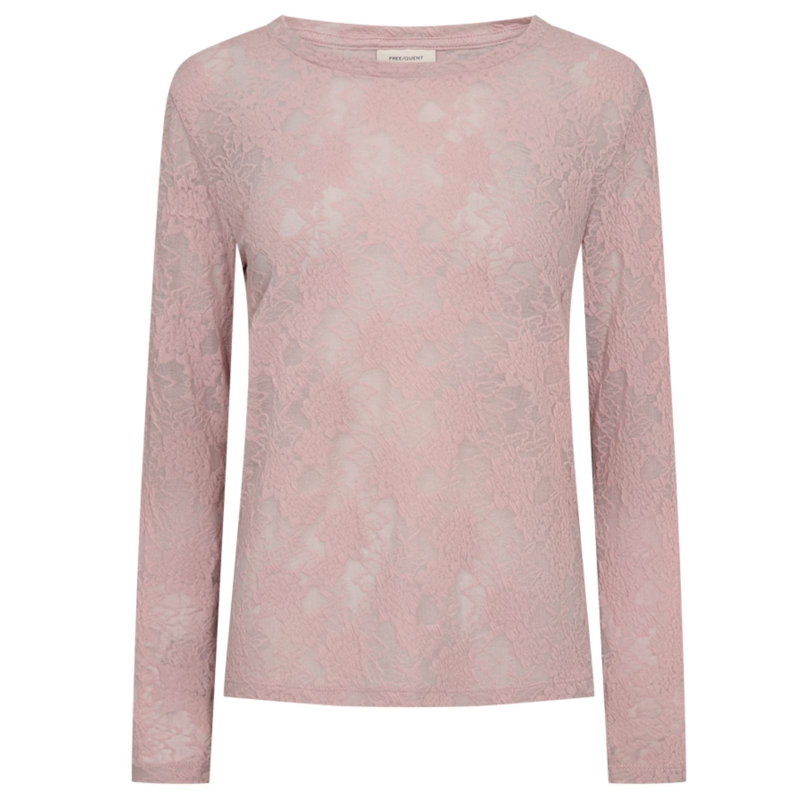 Pale Mauve floral mesh top Esvia - Capuchon Fashion