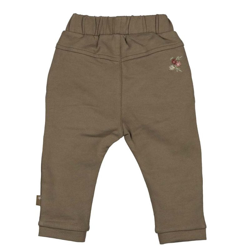 Lichtbruine jogger broek Ruffles
