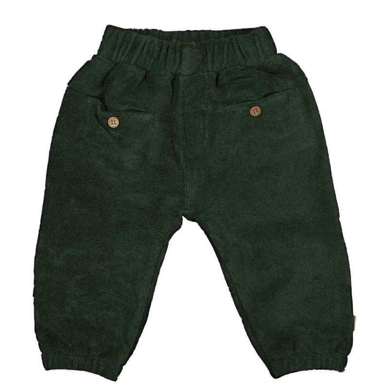 Groene jogger broek Towelling