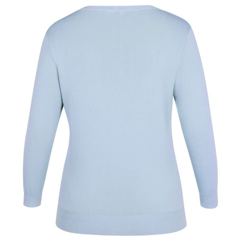Pastel Blue pullover Luna 3/4 slv - Capuchon Fashion