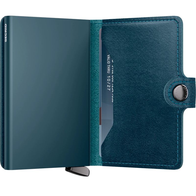 Petrolgroene premium miniwallet Basco Teal - Capuchon Fashion