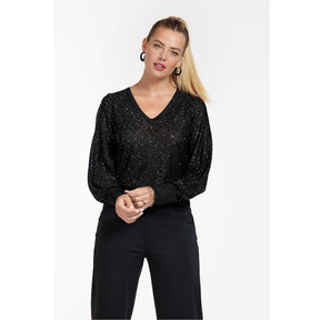 Zwarte pullover Fennie vneck