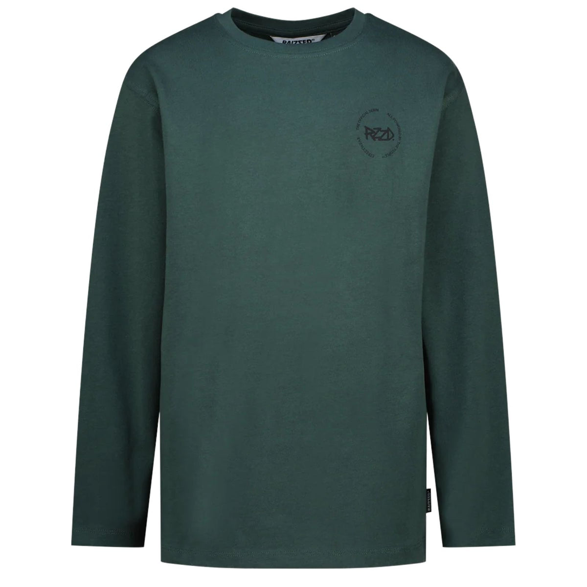 Donkergroene backprint longsleeve Vance