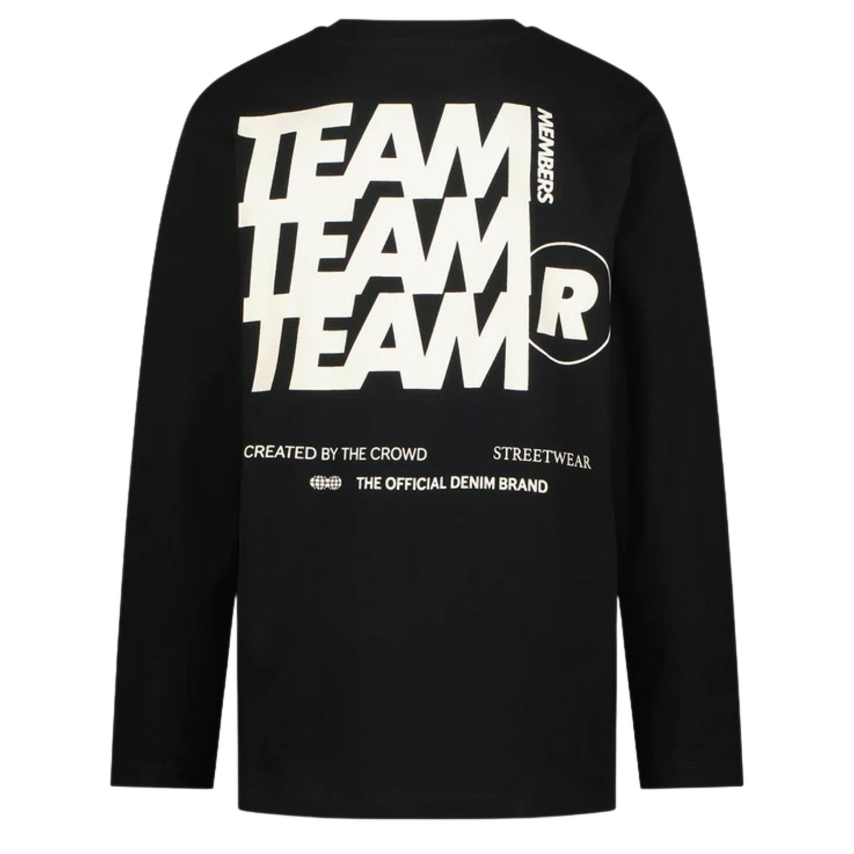 Zwarte backprint longsleeve Veam