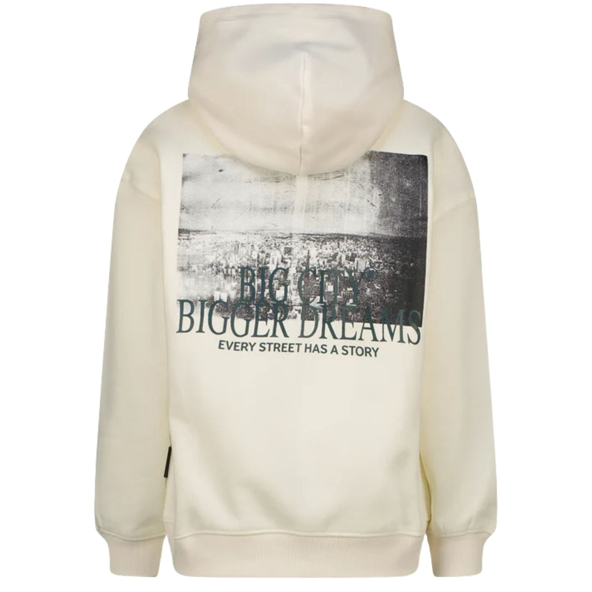 Lichtbeige backprint hoodie Hink